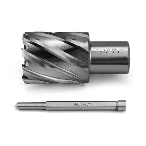 Rugged Annular Cutter Kit With Pilot Pin For Magnetic Drill Press JESTUOUS HSS Slugger Bits One And Three Sixteenths Inch Diameter