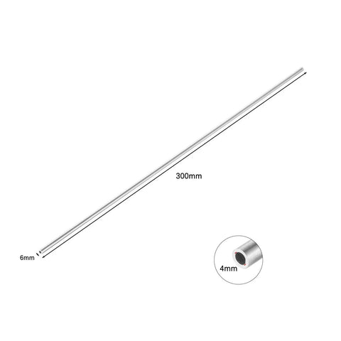5 Pieces 304 Stainless Steel Capillary Tubing 6 Mm Outer Diameter 4 Mm Inner Diameter 30 Cm Length For Precision Mechanical Components