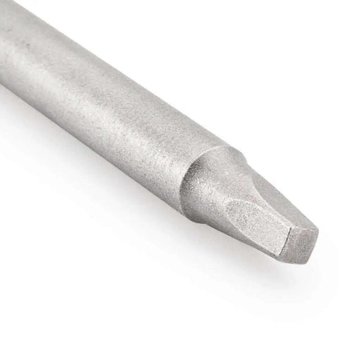 Close-up of Long Magnetic Square Drive Screwdriver Bit Set, 1/4 Inch Hex Shank, 6 Inch Length, 10-Piece S2 Steel Bit, side view.