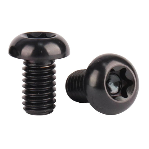 Beefed Up Titanium M6x10mm Torx Screws With T30 Torx Head, 1.0mm Pitch, 15mm And 20mm Length Options, Black Finish, Pack Of 6