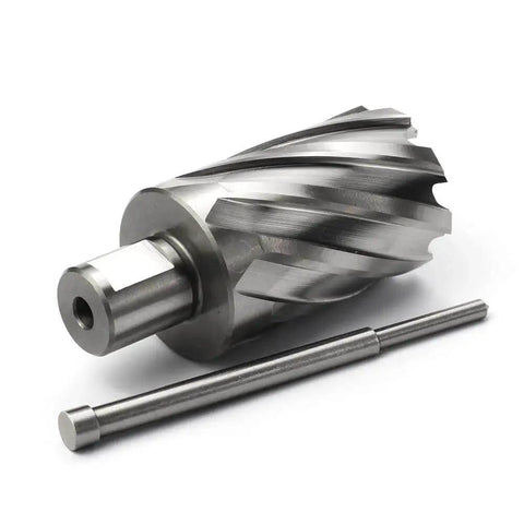 1-1/2 Inch Annular Cutter For Magnetic Drill Press With 2 Inch Cutting Depth And Three Quarter Inch Weldon Shank Two Flats Pilot Pin Pro Grade Heavy Duty Hole Boring Bit For Fast Metal Holes By OSCARBIDE.