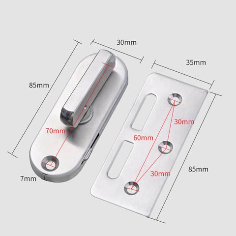 Heavy Duty Stainless Steel Sliding Door Lock Privacy Latch For Barn Doors, Easy To Install No Hassle, Durable Security Bolt