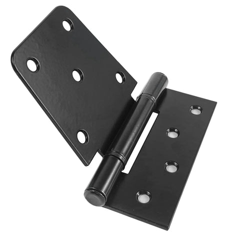Heavy Duty Gate Hinges 3.5 Inch 4 Pack Black Iron Square Barn Hinges with corrosion-resistant finish