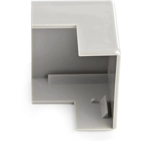 Heavy duty ABS 90-degree elbow fitting for cable management, part of 20 Pack Cable Raceway Outside Corner Connectors For CBMCWD3816.