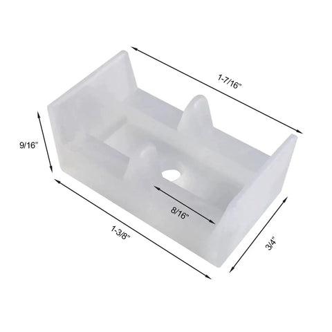 Clear framed sliding shower door bumpers 2 pack with screws elastic plastic rubber stoppers for 1-3/8 inch frame glass enclosures