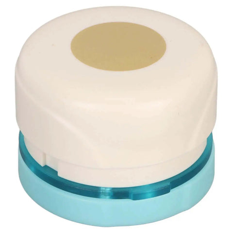 Heavy Duty Round Paper Punch for Scrapbookers and Card Makers, metal craft hole punch with positioning guide and blue base.