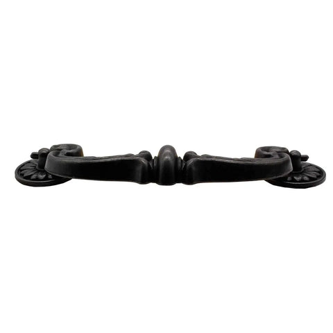 Front view of Set Of 4 Rustic Vintage Style Drop Down Bail Pull Handles with 151mm hole center and 185mm length made of zinc alloy.