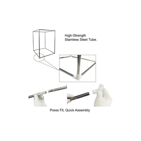 High-strength steel frame structure for All In One Resin 3D Printer Enclosure With Ventilation Kit And Speed Control Dustproof Cover.