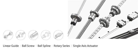 Ground 2505 Ball Screw 5mm Lead R25 With DFU OFU Ballnut Anti Backlash 500 Double Nut components for CNC and automation systems.