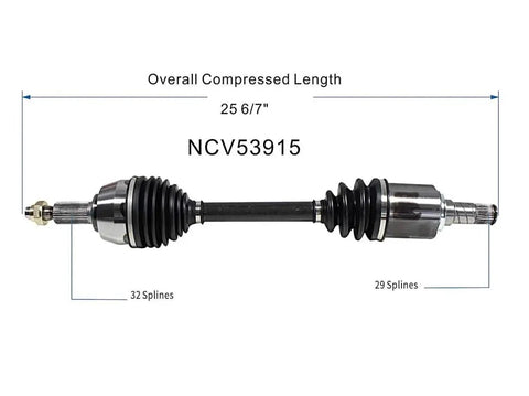 Front CV Axle Left And Right For 2009 2010 2011 2012 2013 2014 Nissan Maxima 3.5L V6 S SV Base Sedan Front Driver And Passenger Side Joint Shaft Assembly