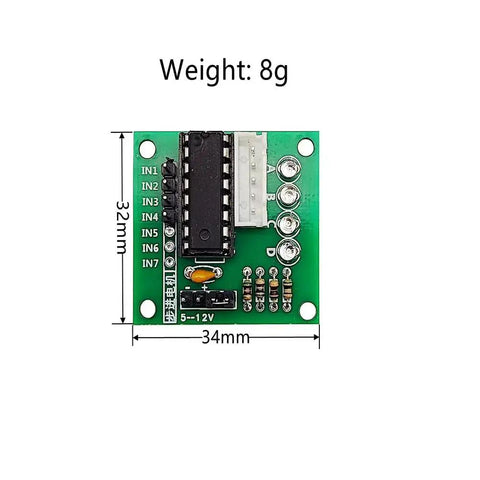 ULN2003 interface green board from Six Sets Stepper Motor Drive Module With ULN2003 Interface Green Board For 28BYJ 48.