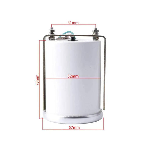 Back view of 2 Inch 52mm Oil Pressure Gauge For Cars With Red LED Needle And Super White Display DC 12V automotive pro grade instrument
