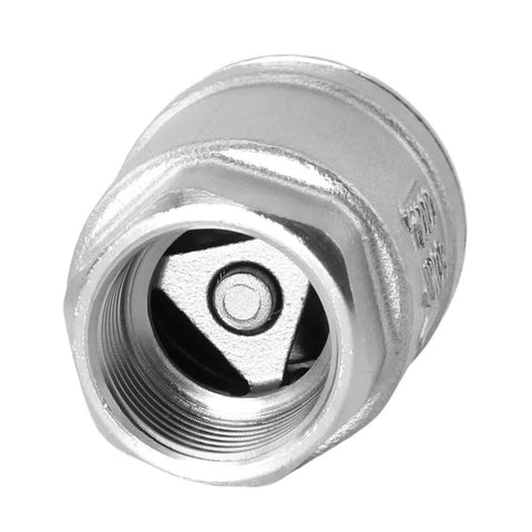 Stainless steel vertical threaded check valve, 3/4 in, inline spring lift non-return valve