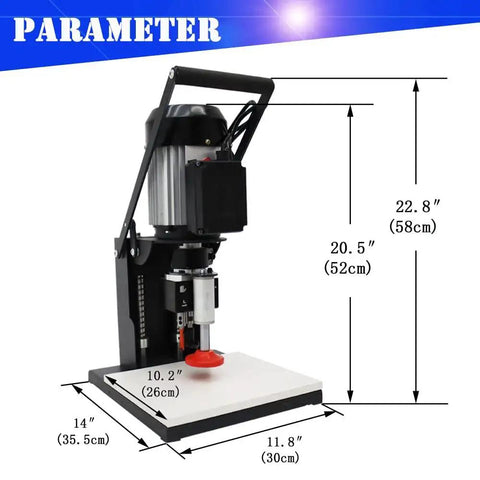 Go To Pro Grade Portable Woodworking Hinge Drilling And Boring Machine Handheld Drill Press with dimensions and specifications visible
