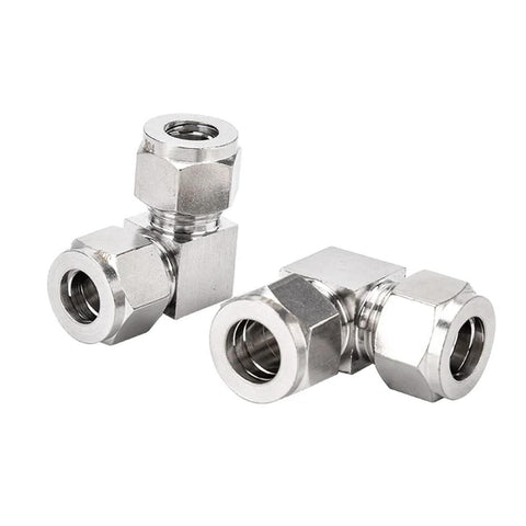 Pysrych 304 stainless steel compression tube elbow fitting, 90°, 3/8 in OD x 3/8 in OD, pack of 2, Amazon
