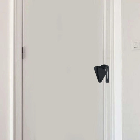 Built Tough Heavy Duty Barn Door Lock Hardware Kit Black Steel Sliding Privacy Latch For Pocket Doors Garage Or Shed Installed