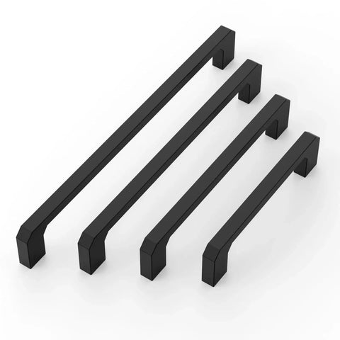 10 Pack 5 Inch Matte Black Cabinet Pulls Zinc Alloy Kitchen Cabinet Handles Cabinet Hardware For Cabinets And Drawers 128mm Center To Center Durable