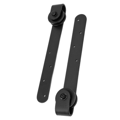 Rustic Barn Door Hardware Kit For Sliding Doors, Heavy Duty Carbon Steel Track Rail Set For Single Or Double Bypass Doors, Classic Wood Door Hardware