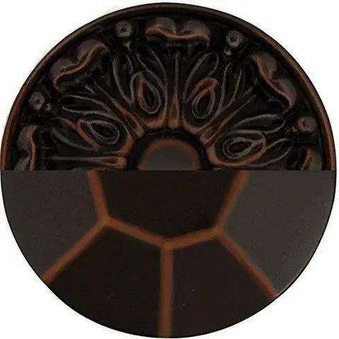 Decorative detail of Solid Core Cabinet Pulls for Kitchen and Dresser Doors Richmond Collection Oil Rubbed Bronze Highlighted Bar Pulls With Three Inch Center To Center Four And Nine Sixteenths Inches Long Luxury Hardware For Contemporary And Traditional Includes Mounting