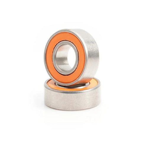 AXK 2-pack ceramic bearings with orange seals: SMR115-2RS CB 5x11x4mm and S623-2RS CB 3x10x4mm for fishing reels