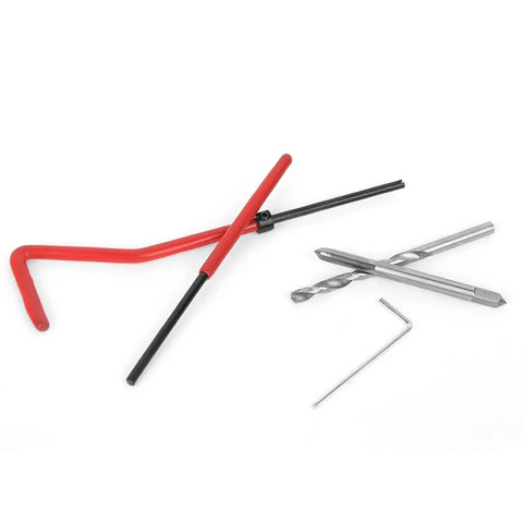 Pro Grade M4 Thread Repair Kit 25 Piece Set For Fixing Stripped Holes And Cross Threads, Cutter And Insert Kit with tools visible