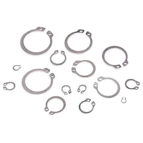 External Circlip Snap Ring Set For Retaining Clips, 15 Metric Sizes Including 4 5 6, 304 Stainless Steel, Rust Resistant For Indoor And Outdoor Use, 300 Piece Assortment For Automotive And Machinery Hilitchi