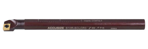 Five Eighth Inch Indexable Turning And Boring Tool Set With TiN Coated C6 Carbide Inserts For Steel And Cast Iron Built To Last Positive Rake Chipbreaker Design To Cut Fewer Chips And Lower Cutting Forces 9 Piece Kit 29880058 Accusize Industrial Tools boring bar
