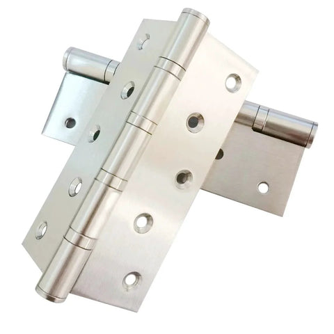 Heavy Duty 6 Inch Ball Bearing Door Hinges For Wood Doors With Mounting Hardware, 6 X 4 Inch, Stainless Steel, Square Corner