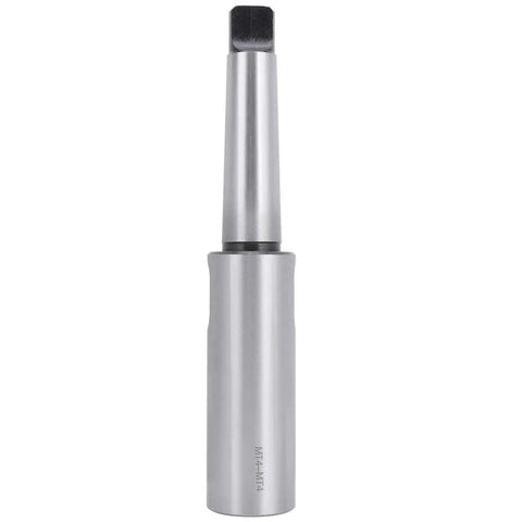Taper drill sleeve MT4 to MT4 reducing adapter for lathe and milling machines, silver metal