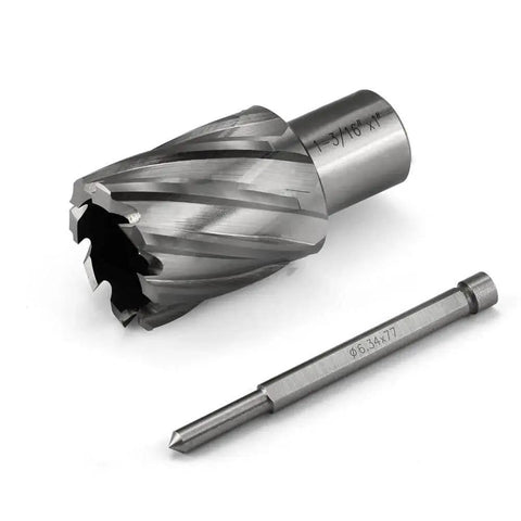 Rugged Annular Cutter Kit With Pilot Pin For Magnetic Drill Press JESTUOUS HSS Slugger Bits One And Three Sixteenths Inch Diameter