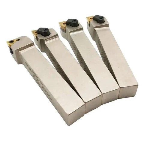 Beefed-Up 3/4 Inch CNC Lathe Tool Holder Set With Indexable Carbide Inserts Tin Coated For Heavy Duty Metal Lathe Work, holders view