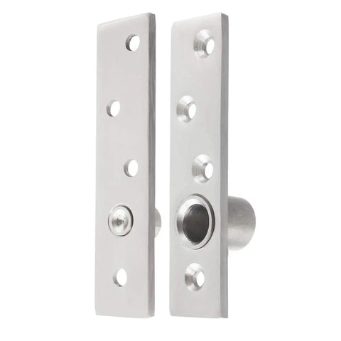 4 Inch Offset Axes Rotating Hinge 360 Degree Door Pivot Hinge Concealed Up Down Shaft Stainless Steel Brushed Nickel Finish
