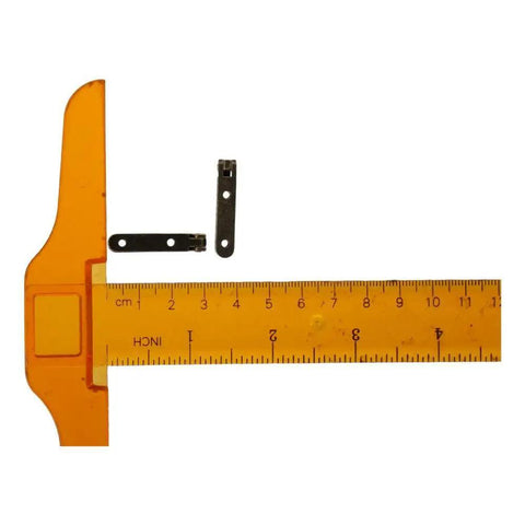 Miniature Cabinet Drawer Hinges 12 Pack 1.18 Inch 90 Degree Bronze Zinc Alloy Jewelry Box Chest Hinge with measuring tool