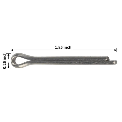 Durable Marine Propeller Cotter Pins For Suzuki Yamaha Johnson Evinrude Outboard Motors 12 Pieces Replacement, stainless steel, size shown