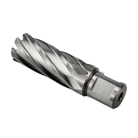Heavy Duty Seven Eighth Inch Annular Cutter With Two Inch Cutting Depth Weldon Three Quarter Inch Shank With Two Flats And Pilot Pin