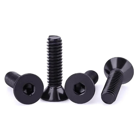 10-32 By 3/4 Inch Flat Head Socket Head Cap Screws Black Oxide Coated 304 Stainless Steel 18-8 Full Thread Coarse Hex Drive