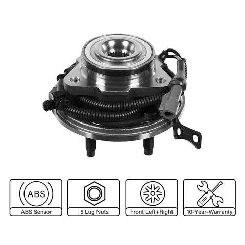 Beefy Front Wheel Bearing Hub Assembly 5 Lug With ABS Fits 2006 2010 Ford Explorer, 2007 2010 Explorer Sport Trac, 2006 2010 Mercury Mountaineer