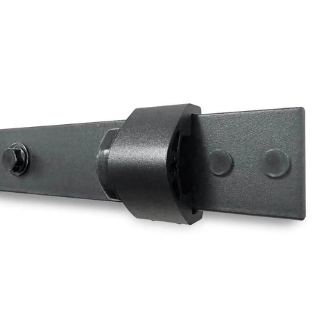 Sliding Barn Door Hardware Black Carbon Steel Door Stopper With One Track Bypass Options Easy Install Quiet Smooth Glide Heavy Duty Track System