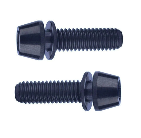 Beefy Titanium M5x18mm Allen Hex Bolts Set, 6 Pack With Washers, TC4 Titanium Alloy, Anti Corrosion, Lightweight MTB And Road Bicycle Screws