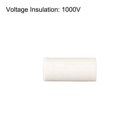 White ceramic tube, 2 mm bore, insulated for wiring