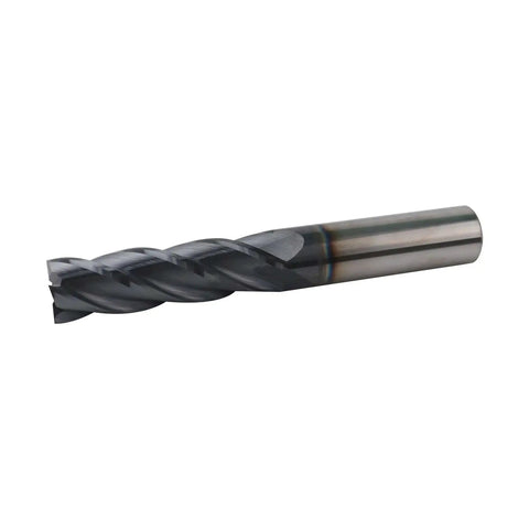 Carbide Long End Mill For Steels 9/16 Inch Shank And 2 Inch Length Of Cut, 4 Flute AlTiN Coated Square End Mill With 30 Degree Helix CNC Router Bit Zorqon