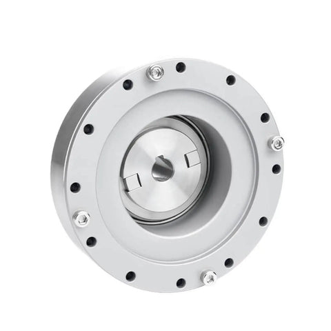 Harmonic Drive SHF-17-I Strain Wave Gearbox Beefy High Torque for Automation Arm Servo Motor, front view, industrial automation use.
