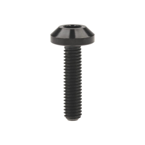 Beefy Titanium M6x25mm Bolts Set for Bicycle and Motorcycle Disk Brakes, 6Al4V Grade 5 Titanium, Black Finish, single bolt