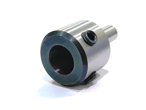 Annular Cutter Holder For One Half Inch Shank Tool Steel Hardened And Ground With Lock Screw, side view on white background.