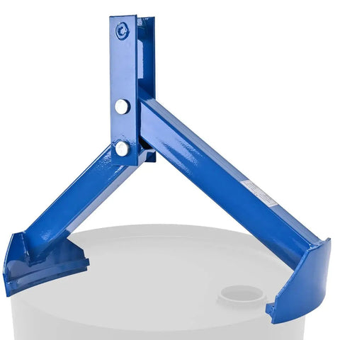 Vertical Drum Lifter Clamp For 55 Gallon Steel Drums 1100 Lb Capacity, steel clamp gripping a drum lid