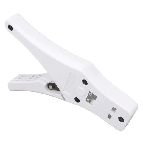 All Day Pro Grade Crimping Tool With Comfortable Ergonomic Handle for Quick Ethernet Cable Work, white design, angled view.