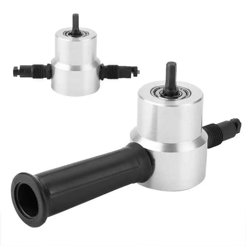 Beast Mode Double Headed Sheet Metal Nibbler Cutter Drill Attachment for cutting stainless steel, iron, aluminum in any direction