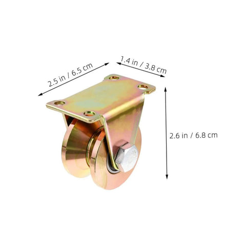 Heavy Duty Sliding Door Pulley Rollers With Track Wheel System For Quiet Smooth Operation And Easy Install In Warehouses And Industrial Settings Built To Last From High Wear Resistant Materials, showing dimensions of pulley roller.