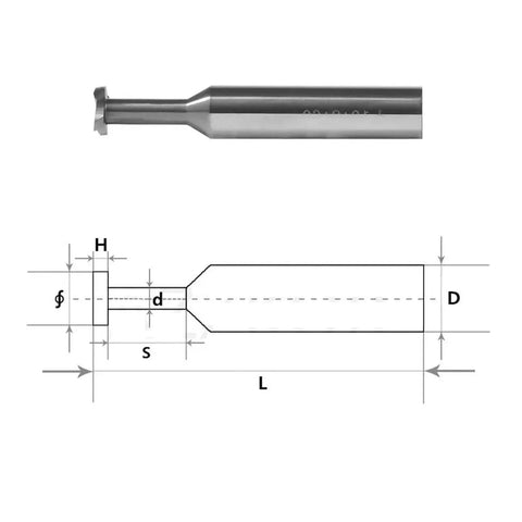 T Slot Milling Cutter Tungsten Steel Alloy For Aluminum Copper And Wood Machining Heavy Duty Pro Grade With High Hardness Coated Wear Resistant Edge 3x3.0H x 1.5D x 4D x 50L