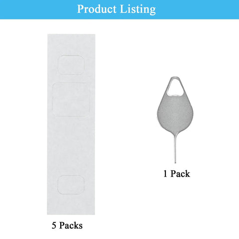 Five Pack Double Sided Mounting Tape for Video Doorbell E340 C31 showing individual strips and key tool included for easy removal.